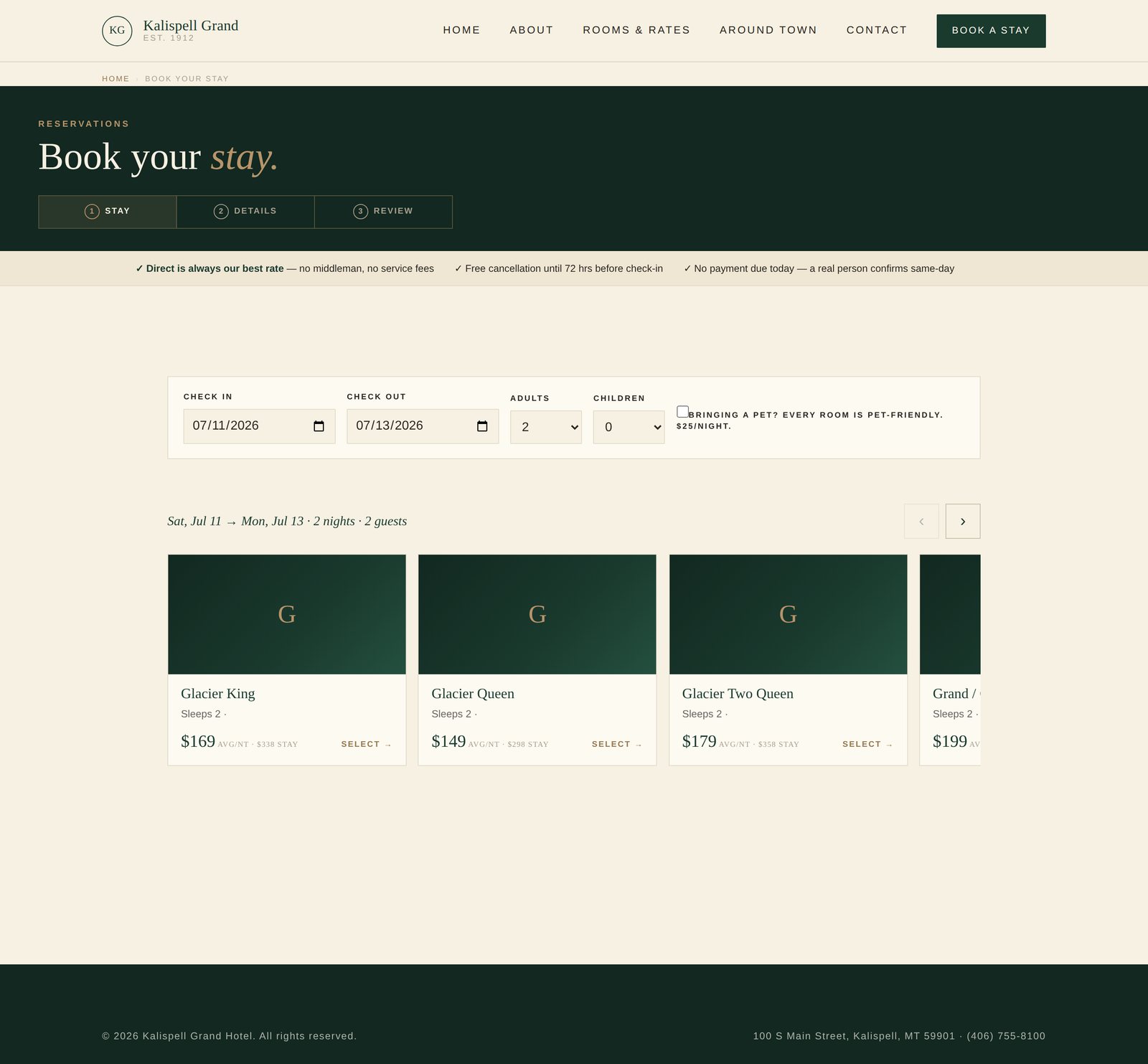 The booking engine